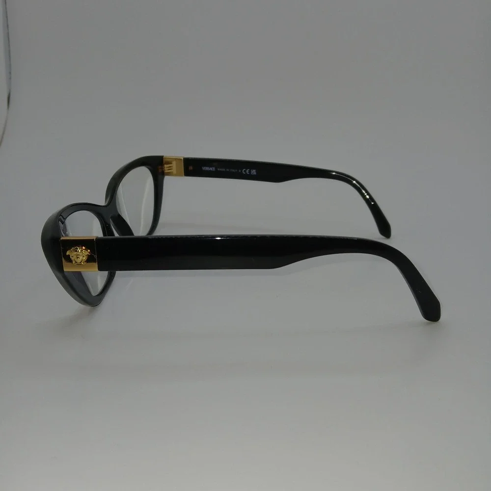 Versace 3356 GB1 Women Eyeglasses Frame Only Black Cat Eye Full Rim 53-16-140 mm